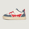 Lateral Faura Rocker | Azul Rojo Microfibra Micronobuck