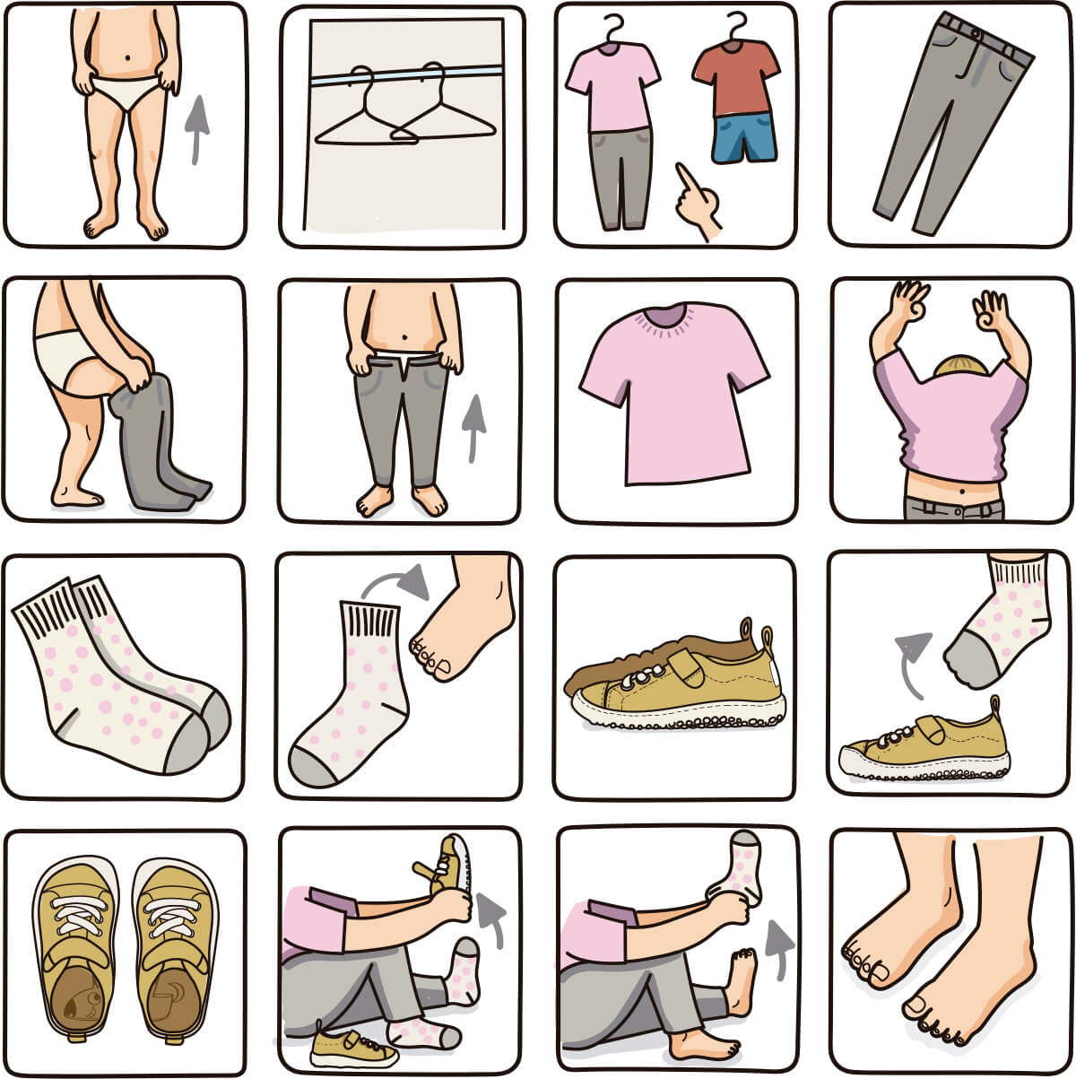 Pictogramas como vestirse - Zapato Feroz