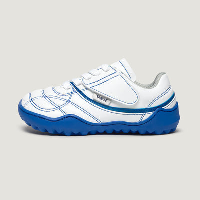 Amunt Zapatilla de futbol barefoot | Blanco Azul Royal Microfibra