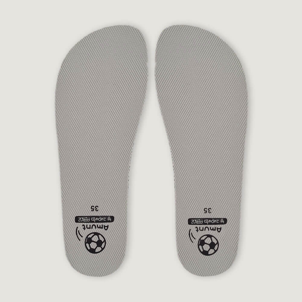 Plantilla recambio gris para bota futbol barefoot Amun de Zapato Feroz | gris o negro