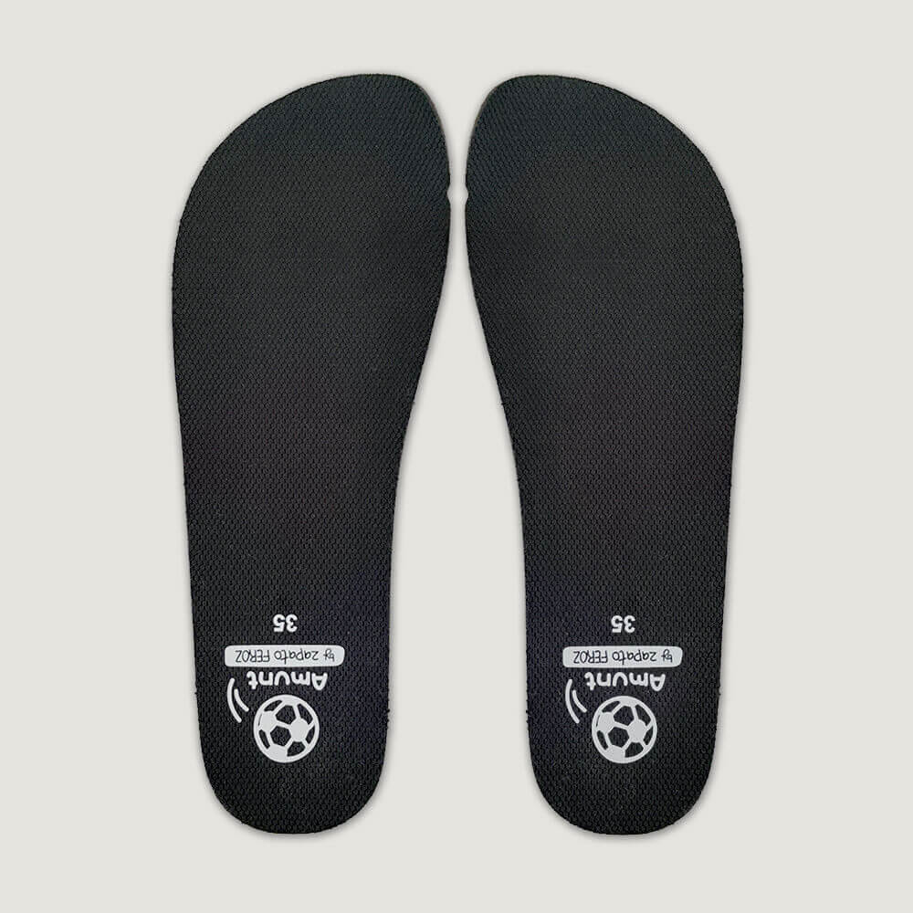 Plantilla recambio negra para bota futbol barefoot Amun de Zapato Feroz | gris o negro