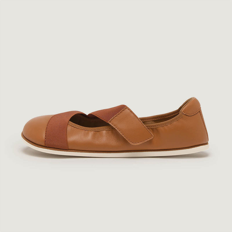 bailarinas minimalistas verano piel aitana adulto SS26 Piel Nut 01 | nut piel