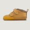 botitas minimalistas bebe suela blandita como andar descalzo color mostaza amarillo liria | Mostaza Microfibra Nobuck
