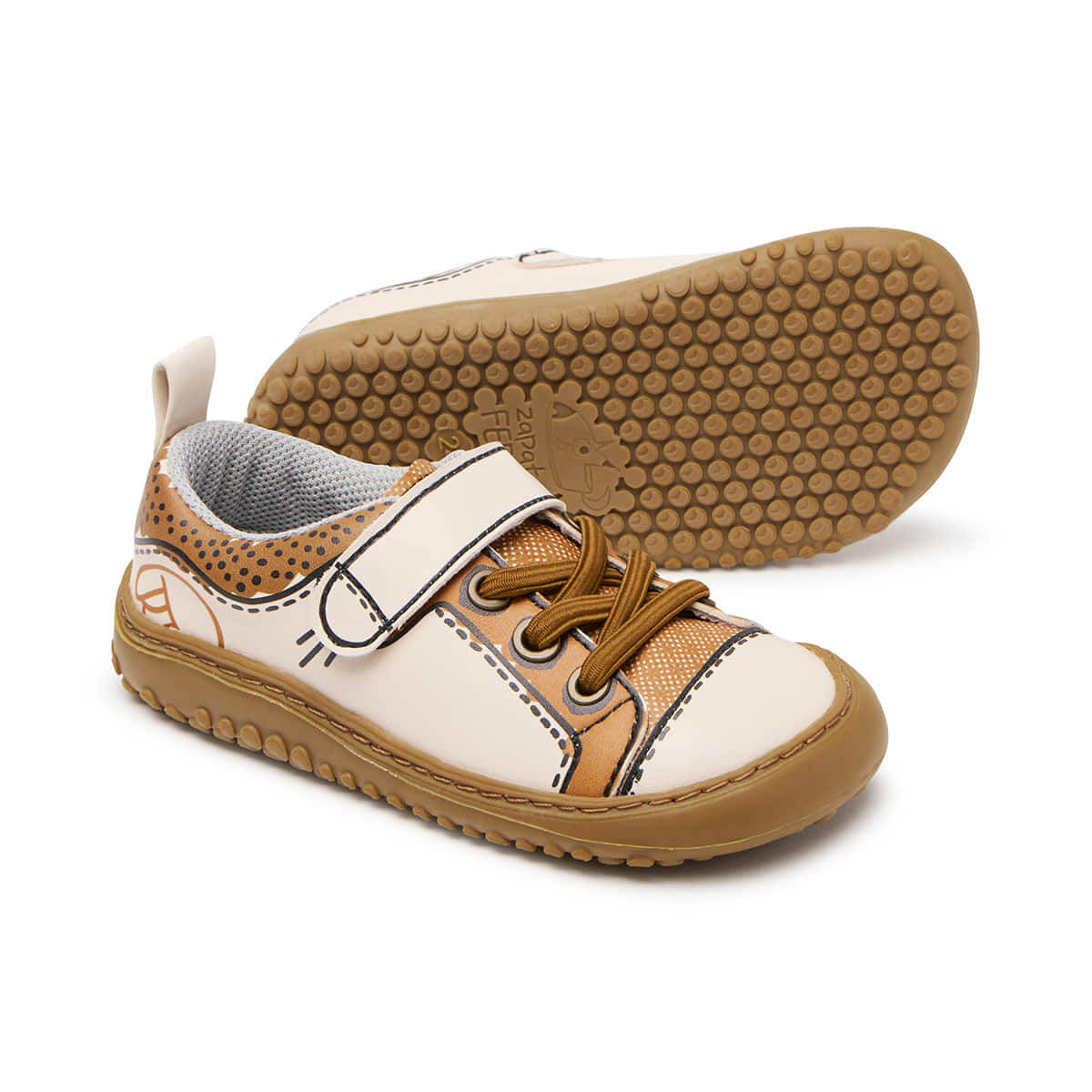 calzado barefoot uso deportivo colegio todos dias ninos ninas color amarillo mostaza paterna comic rocker aw24 02 | Mostaza Microfibra
