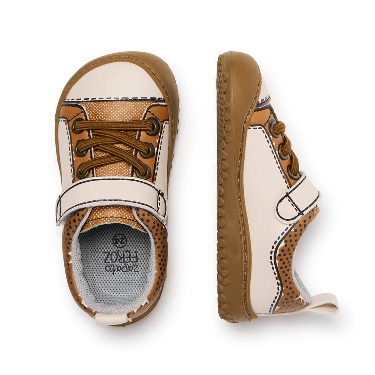 calzado barefoot uso deportivo colegio todos dias ninos ninas color amarillo mostaza paterna comic rocker aw24 03 | Mostaza Microfibra