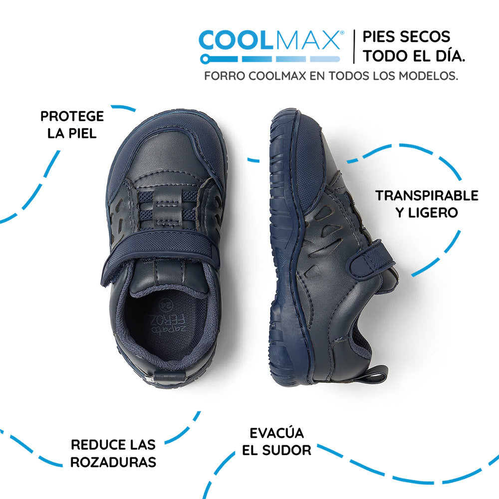 calzado infantil barefoot diseno respetuoso deportivo divertido moderno color azul denim onil rocker 03| Azul Denim Microfibra Nobuck