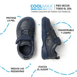 calzado infantil barefoot diseno respetuoso deportivo divertido moderno color azul denim onil rocker 03| Azul Denim Microfibra Nobuck