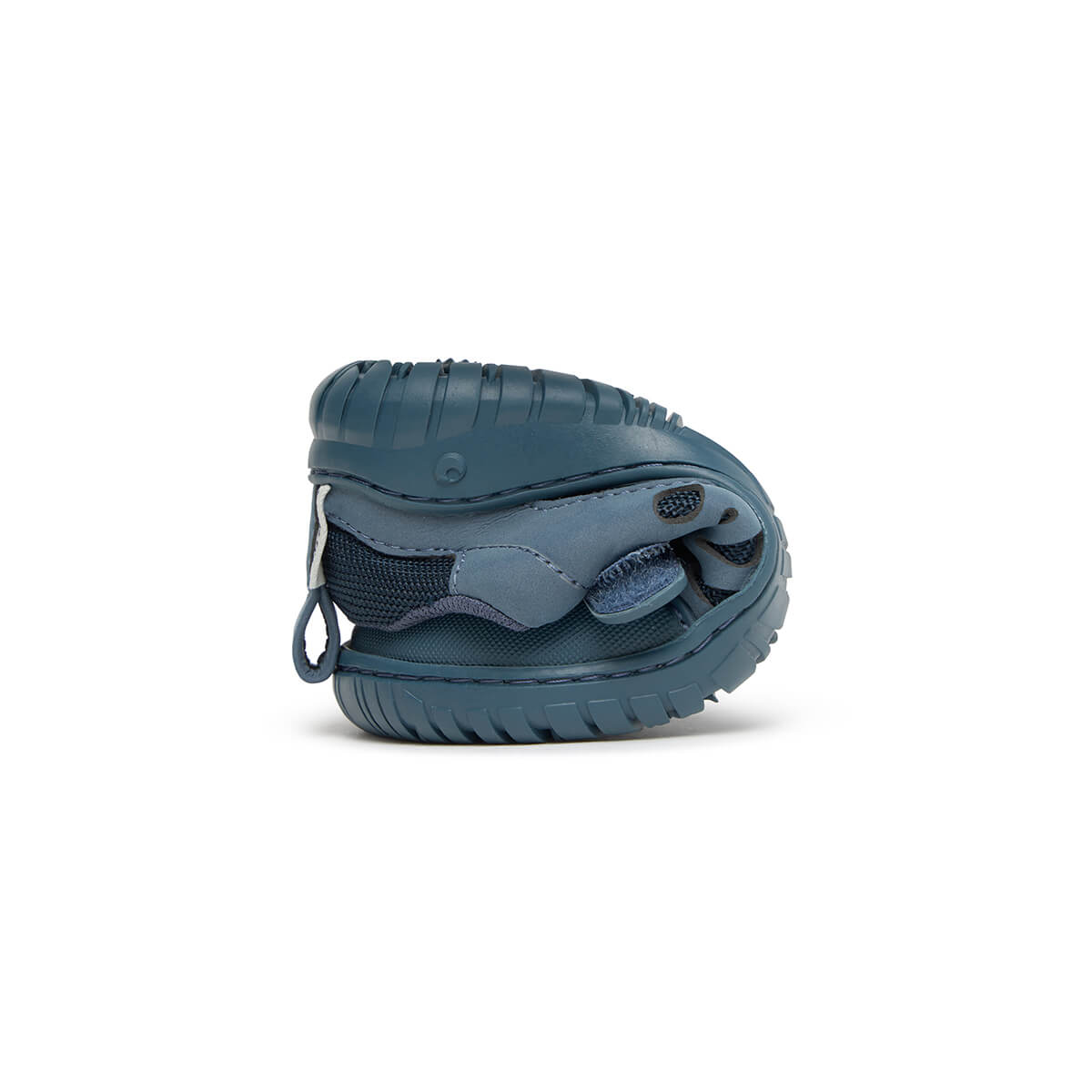 calzado infantil barefoot diseno respetuoso deportivo divertido moderno color azul denim onil rocker 04| Azul Denim Microfibra Nobuck