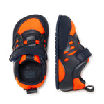 calzado infantil barefoot diseno respetuoso deportivo divertido moderno color azul naranja onil feroz aw24 03 | Azul Naranja Microfibra