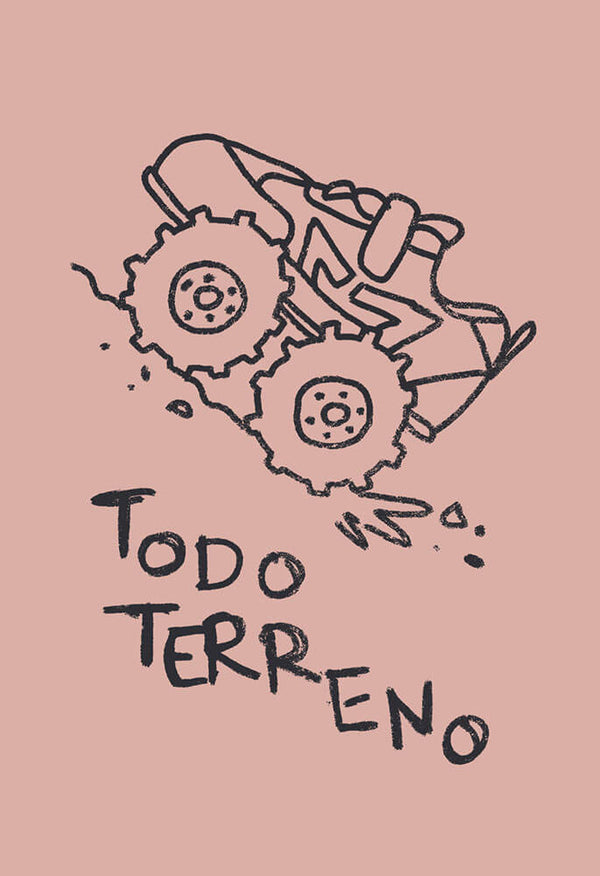 Cartel zapatilla todoterreno