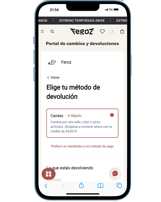 Cambios y devoluciones