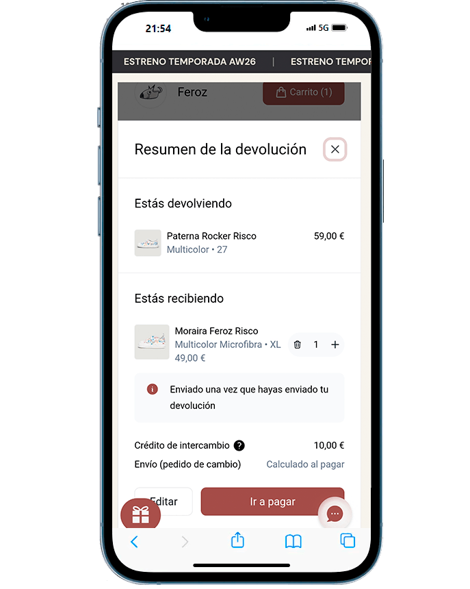 Cambios y devoluciones