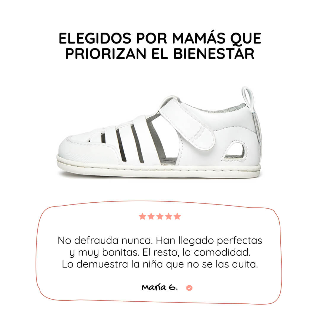sandalia cangrejera barefoot infantil blanco calpe rocker ss26 01 | Blanco Microfibra