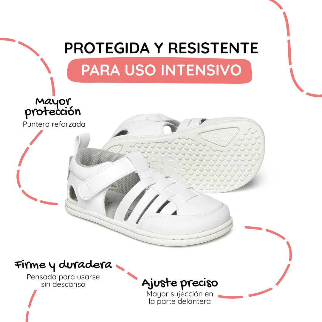 sandalia cangrejera barefoot infantil blanco calpe rocker ss26 02 | Blanco Microfibra