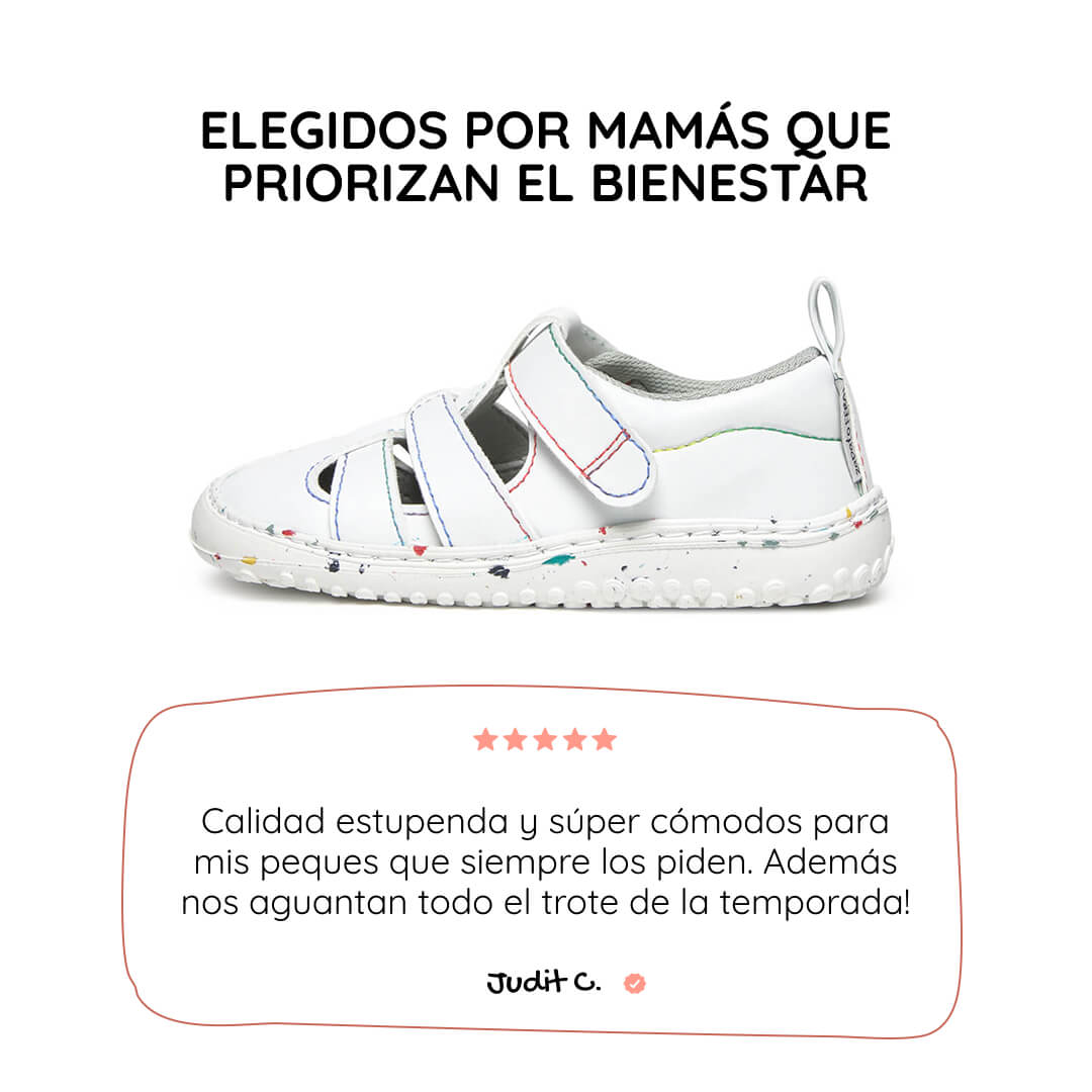 sandalia deportiva resistente agua respetuosa infantil blanco multicolor irta rocker ss26 01 | blanco multicolor microfibra