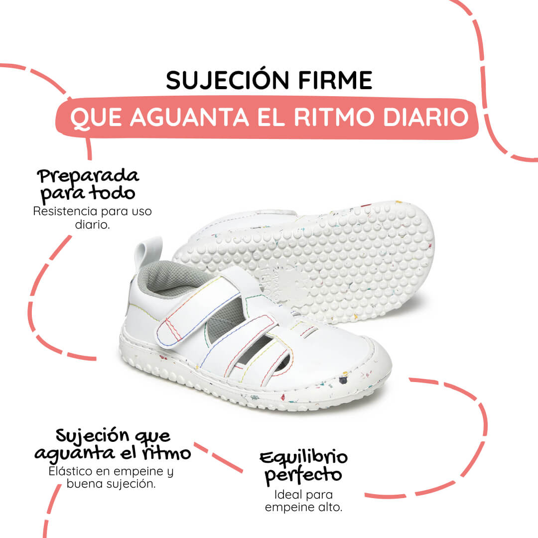sandalia deportiva resistente agua respetuosa infantil blanco multicolor irta rocker ss26 02 | blanco multicolor microfibra