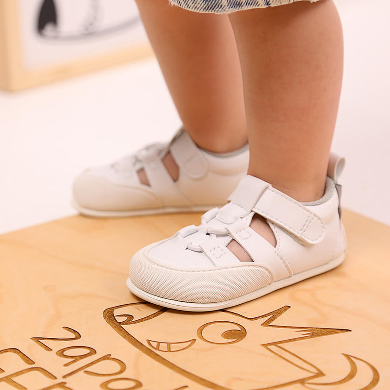 sandalia elastico respetuosa bebes canet feroz blanco ss26
