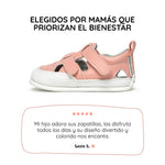 sandalia mayor apertura barefoot bebes rosa fresa javea feroz ss26 01 | rosa microfibra