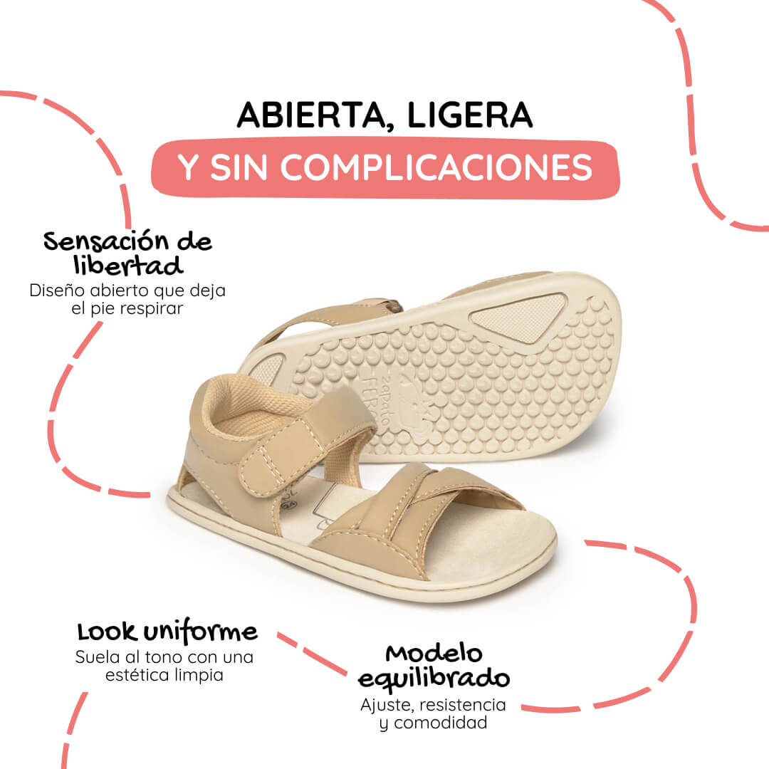 sandalia trenzada barefoot infantil pierdra gandia rocker ss26 02 | Piedra Microfibra Nobuck