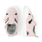 sandalias barefoot veganas microfibra cierre velcro espacio dedos bebes color rosa javea feroz ss24  | Rosa Palo Microfibra Nobuck