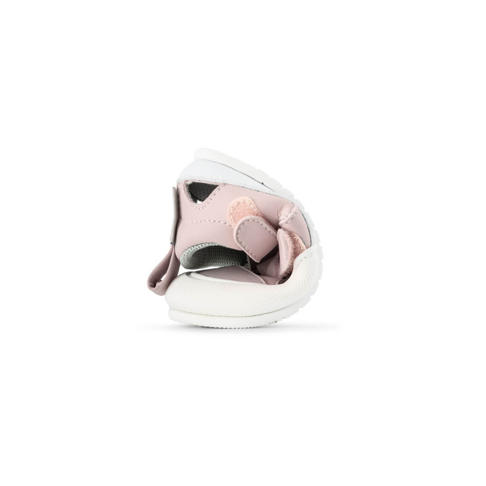 sandalias barefoot veganas microfibra cierre velcro espacio dedos bebes color rosa javea feroz ss24  | Rosa Palo Microfibra Nobuck