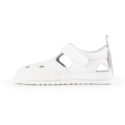 sandalias veganas diseno respetuoso barefoot como andar descalzo bebes color blanco altea feroz ss24 | Blanco Microfibra