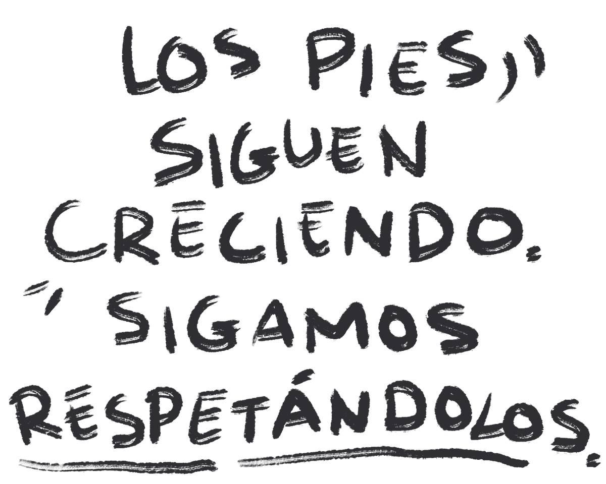 Ilustracion Los pies siguen creciendo 