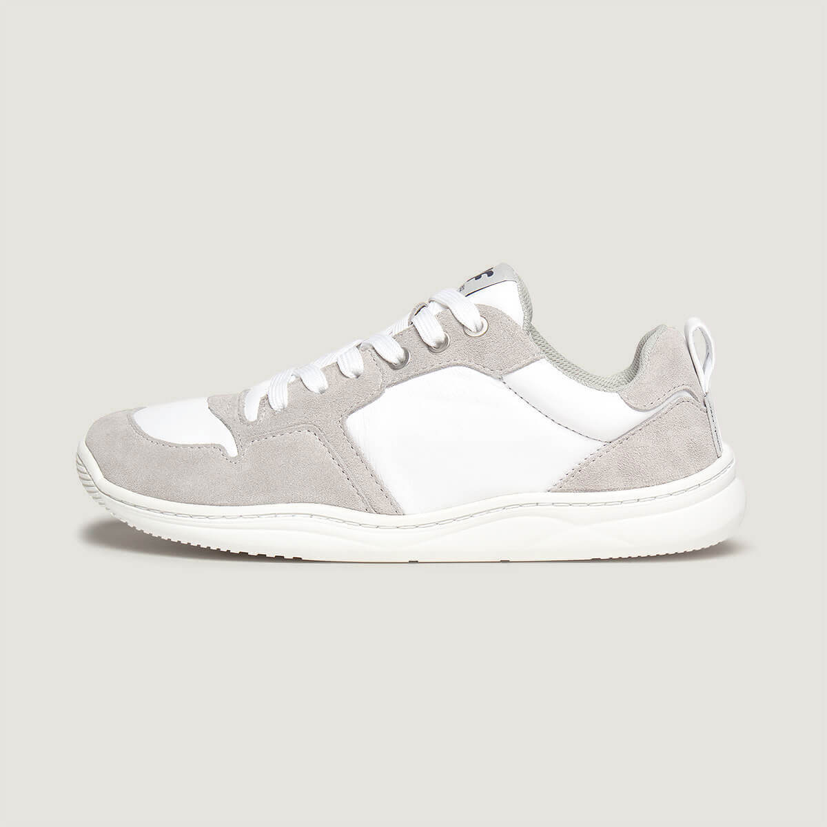 zapatilla deportiva adulto barefoot piel serraje blanco olocau aw25 01  | Blanco Gris Piel