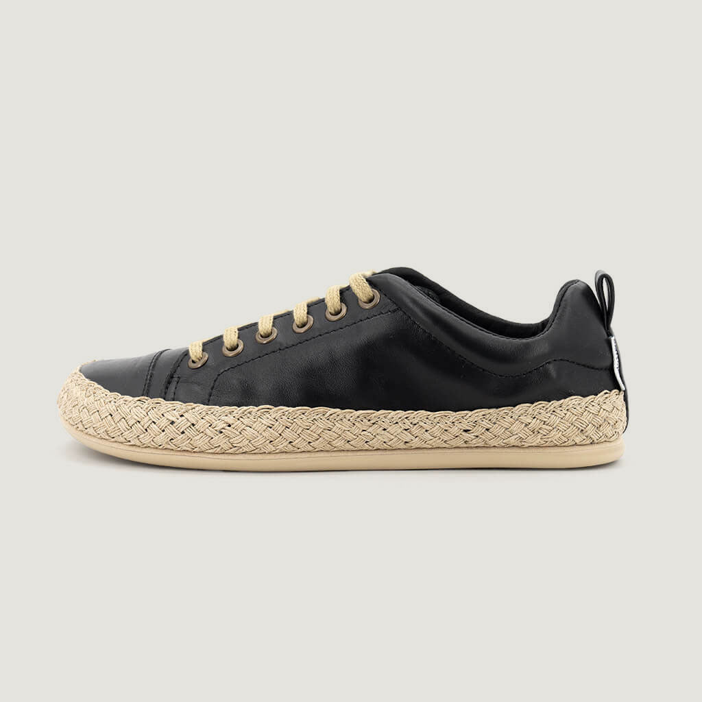 zapatillas deportivas cordones elasticos puntera flexible jerica cuerda freeker adulto ss26 cuerda negro 01 |  negro Piel