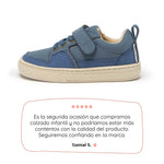 zapatillas deportivas respetuosas cordones velcro transpirables ninos cheste rocker azul denim ss26 01 | azul denim microfibra nobuck