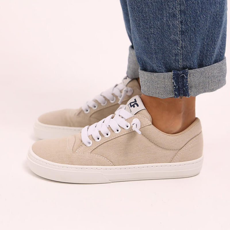 zapatillas respetuosas veganas ligeras adulto eliana SS26 beige