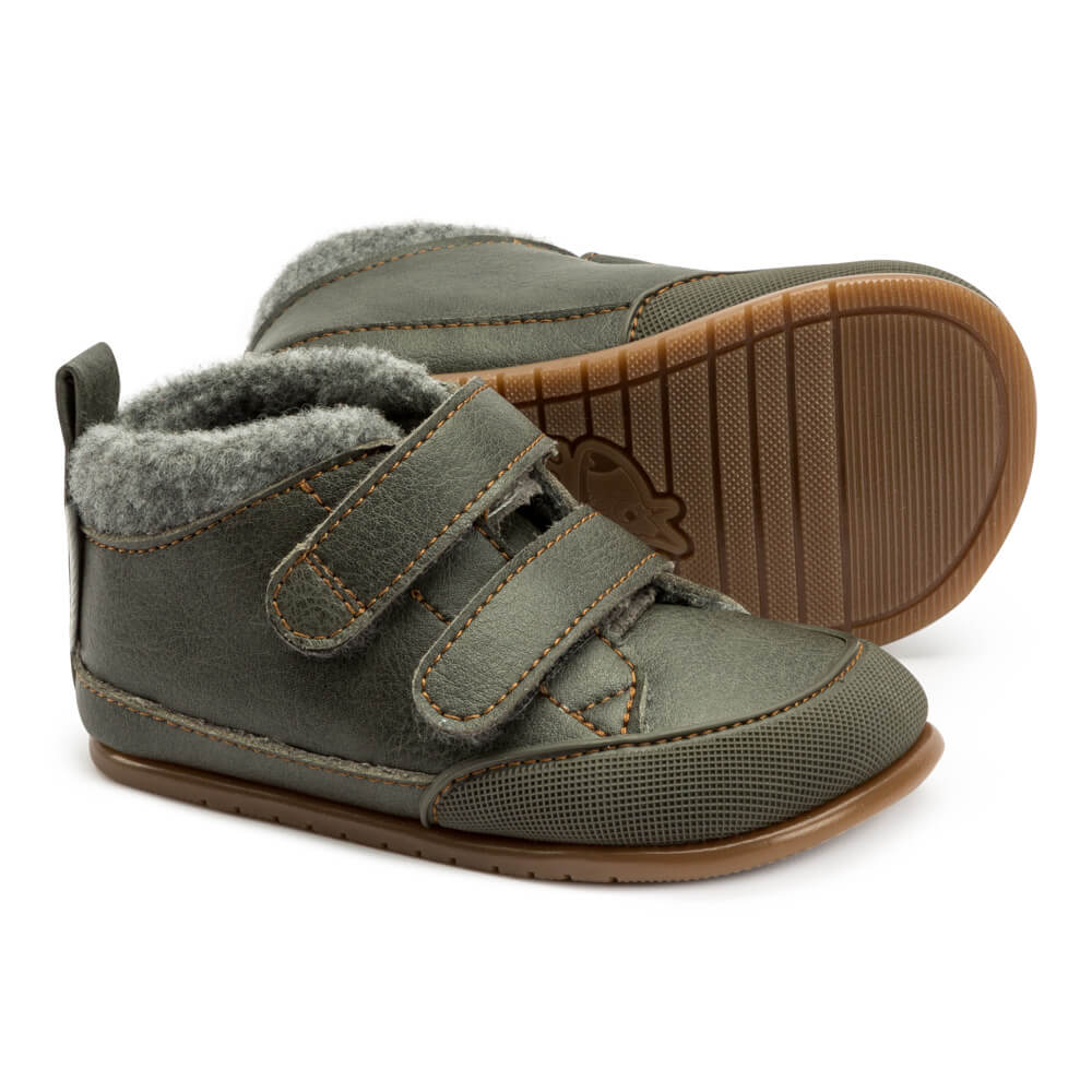 calzado infantil respetuoso borrego bota velcro calentitas feroz Liria gris AW22 02