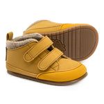calzado infantil respetuoso borrego bota velcro calentitas feroz Liria mostaza AW22_3