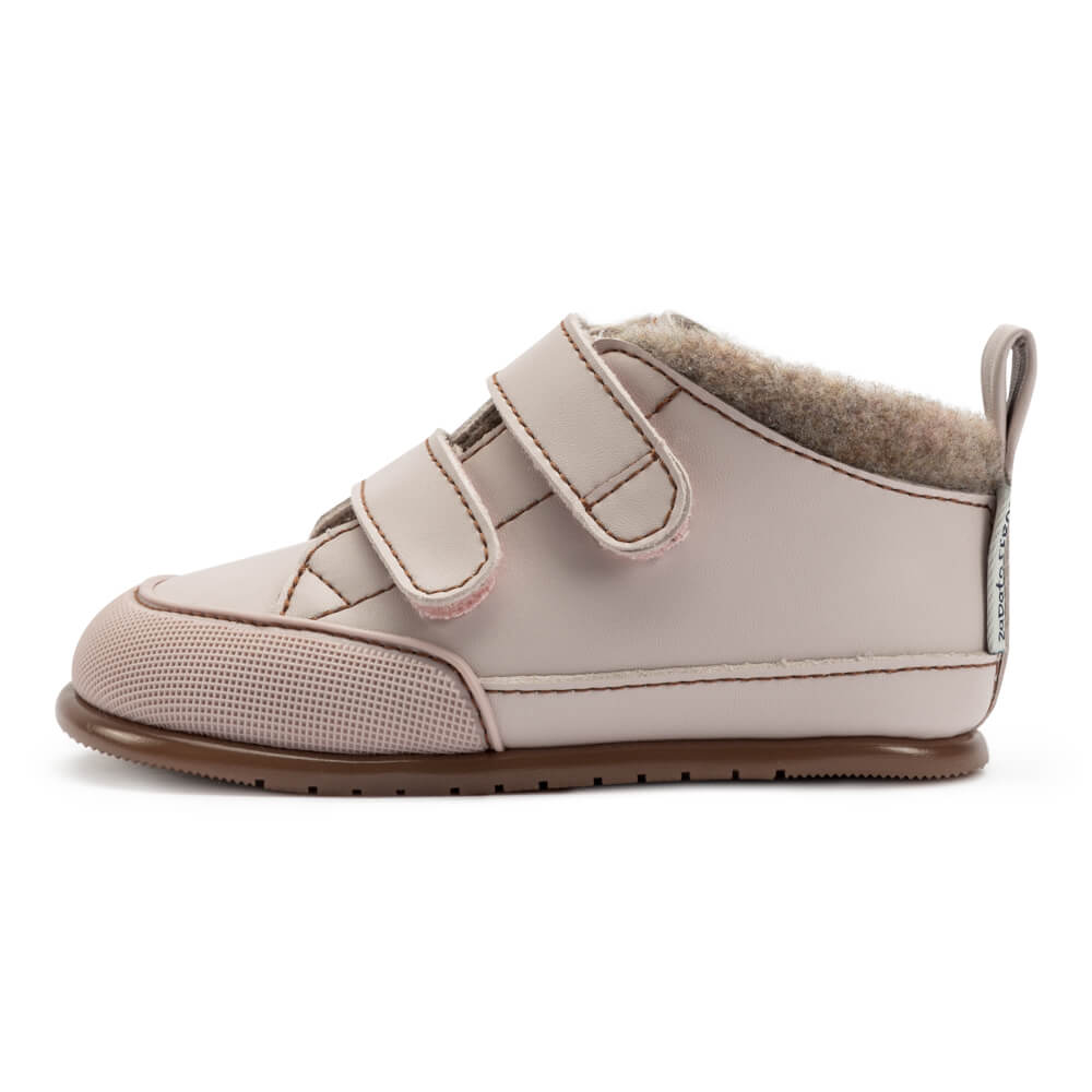 calzado infantil respetuoso borrego bota velcro calentitas feroz Liria rosapalo AW22 01