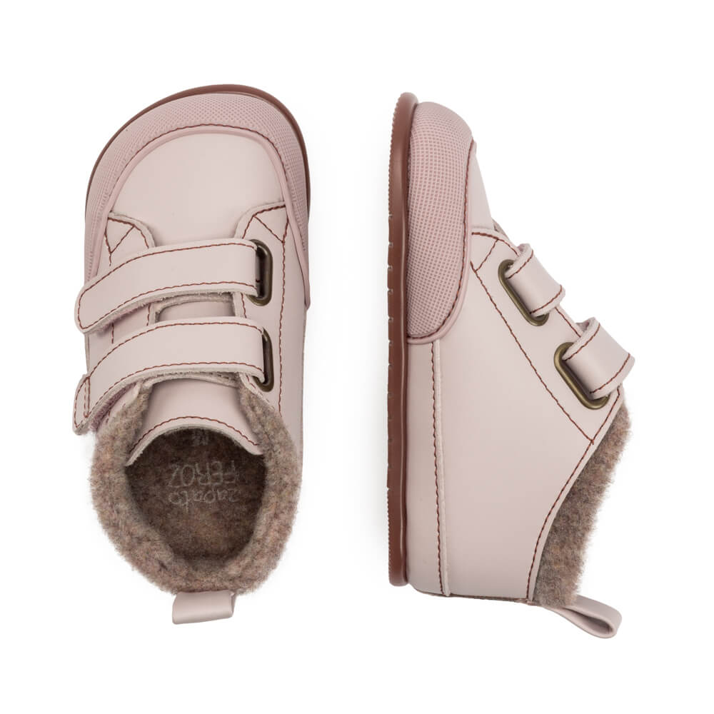 calzado infantil respetuoso borrego bota velcro calentitas feroz Liria rosapalo AW22 03