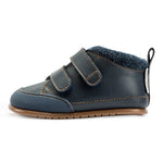 calzado infantil respetuoso borrego bota velcro calentitas piel feroz Liria azul AW22 01