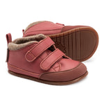 calzado infantil respetuoso borrego bota velcro calentitas piel feroz Liria frambuesa AW22 02