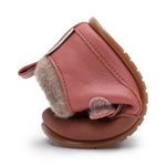 calzado infantil respetuoso borrego bota velcro calentitas piel feroz Liria frambuesa AW22 04