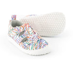 sandalias infantiles veganas microfibra diseno divertido rayajos colores canet rocker risco ss24 | Risco Microfibra