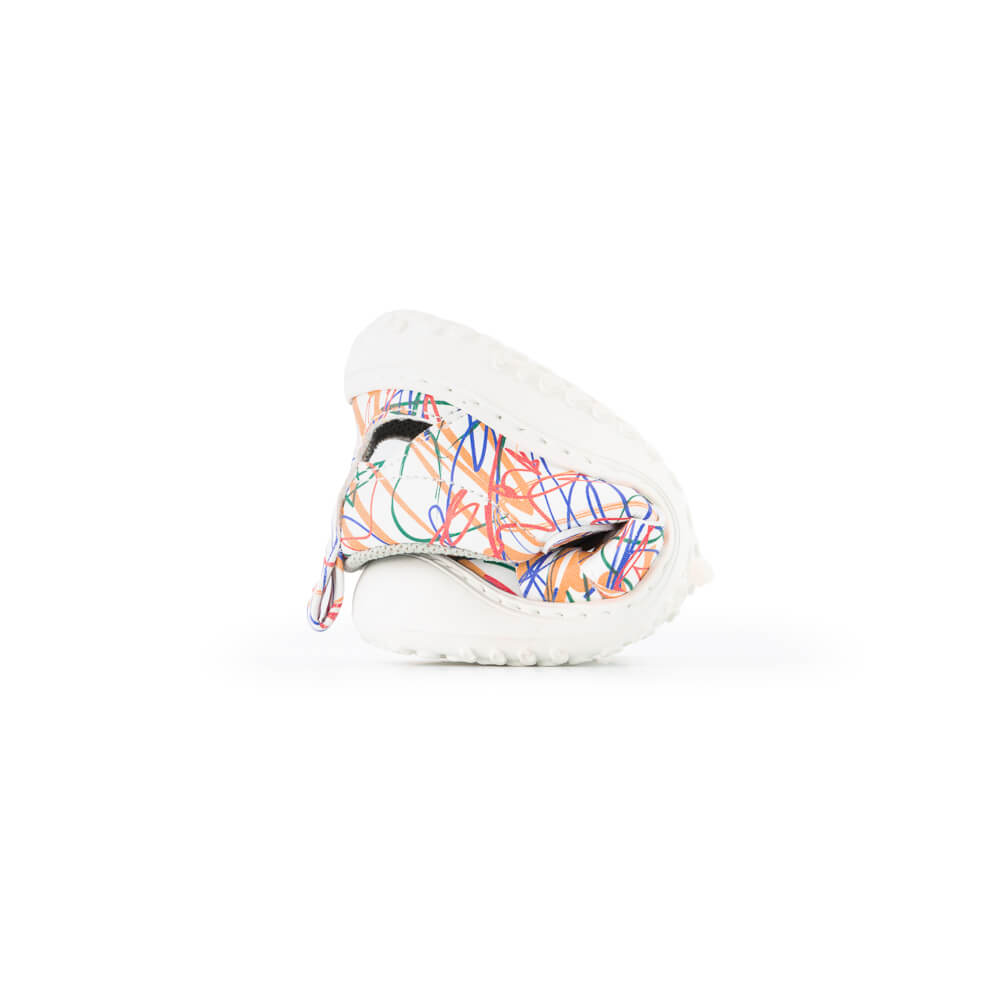 sandalias infantiles veganas microfibra diseno divertido rayajos colores canet rocker risco ss24 | Risco Microfibra